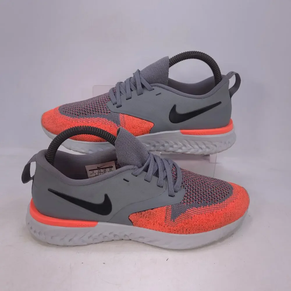 Nike Odyssey React Flyknit 2 Athletic Running Shoe Womens Size 8 AH1016-004 Gray